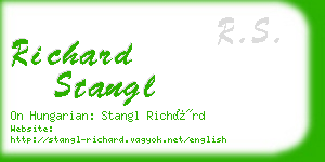 richard stangl business card